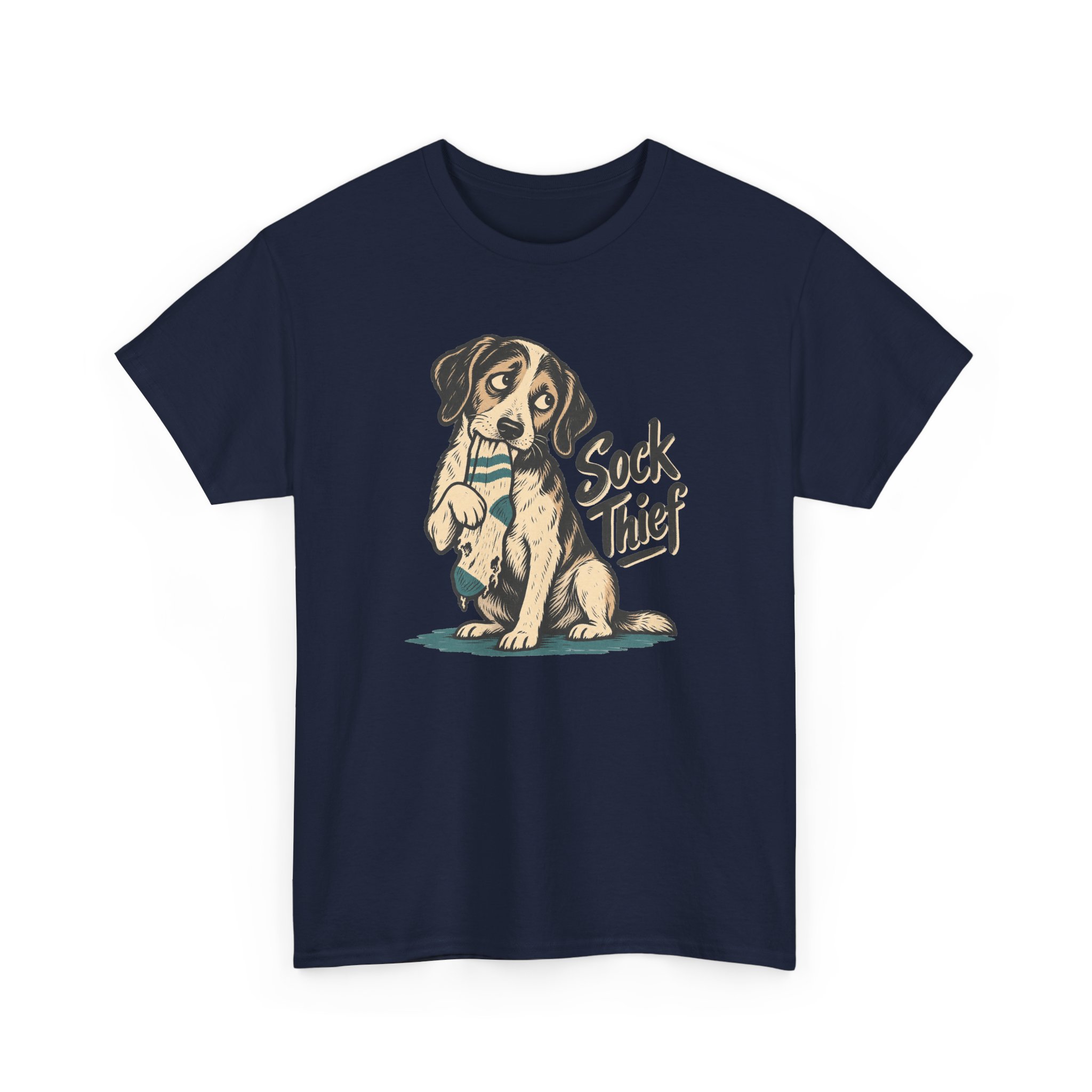 Sock Thief T-Shirt — Black - Image 3
