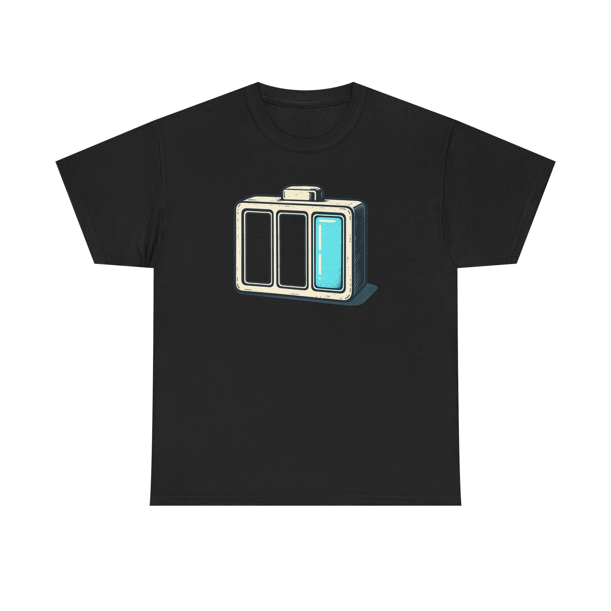 T-shirt Half‑Charged — Noir