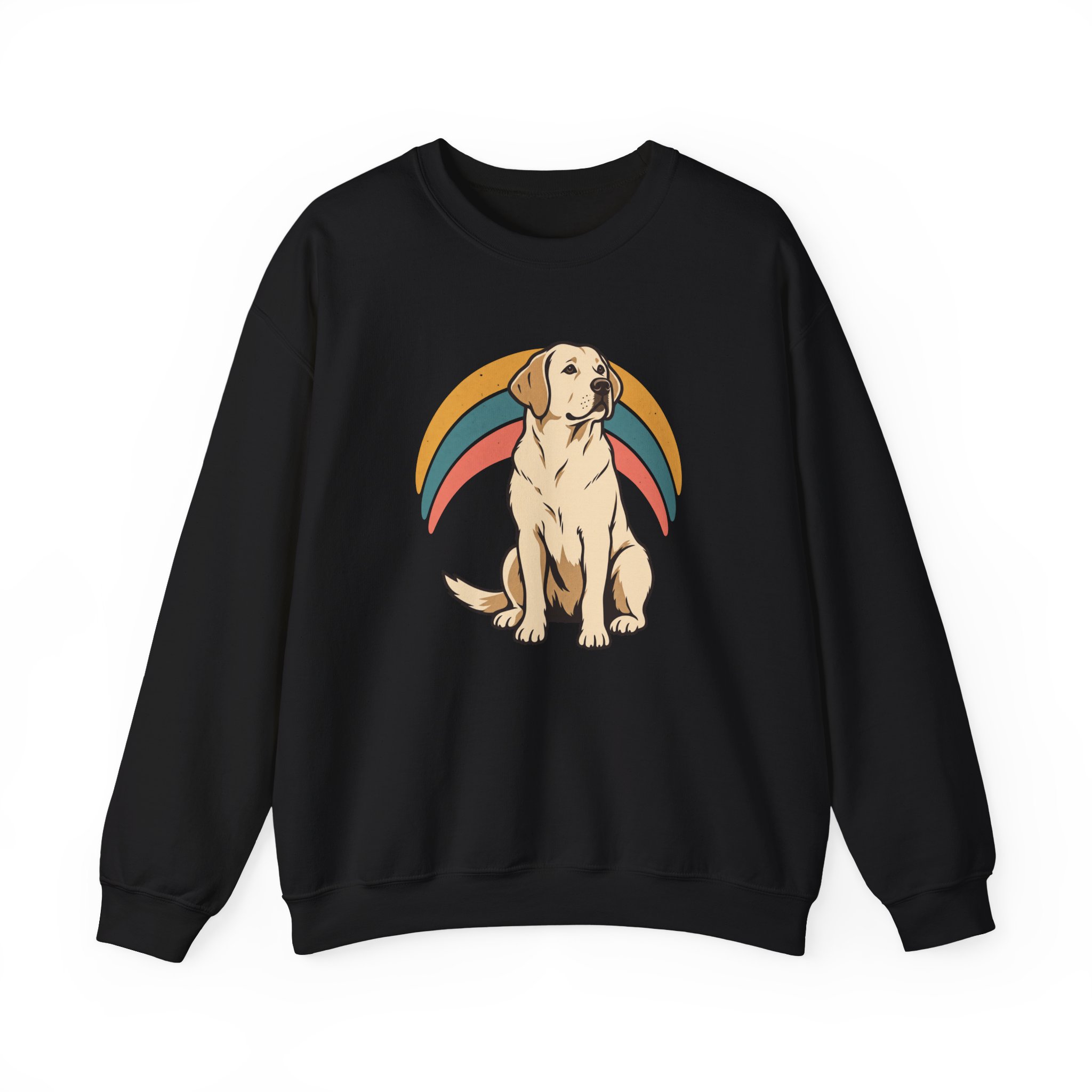 Retro Pup Halo Sweatshirt — Schwarz
