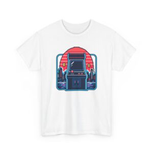 Neon Arcade Night T-Shirt — Weiß
