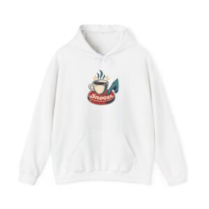 Snooze Button Espresso Hoodie — Weiß