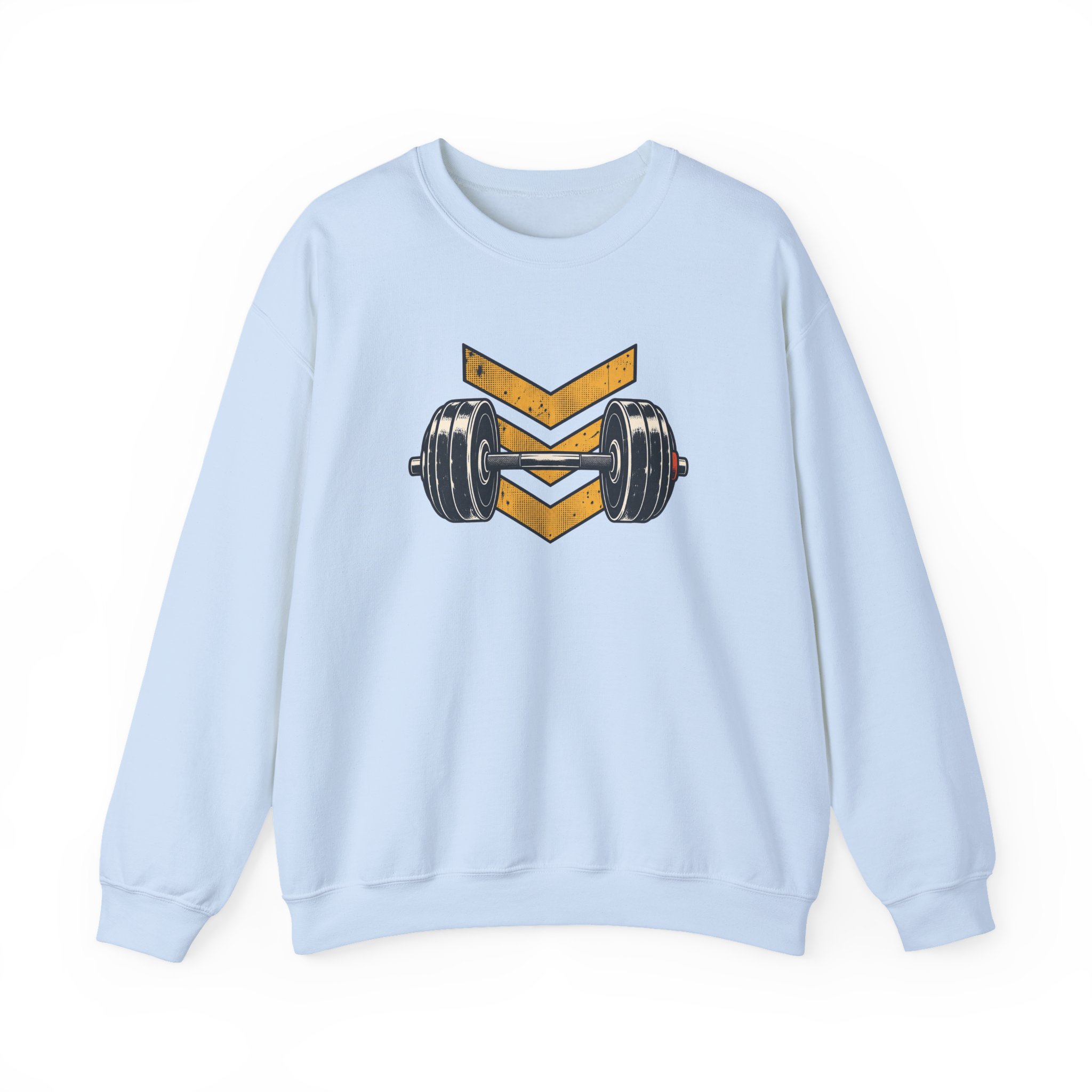 Retro Barbell Emblem Sweatshirt — White – Bild 2