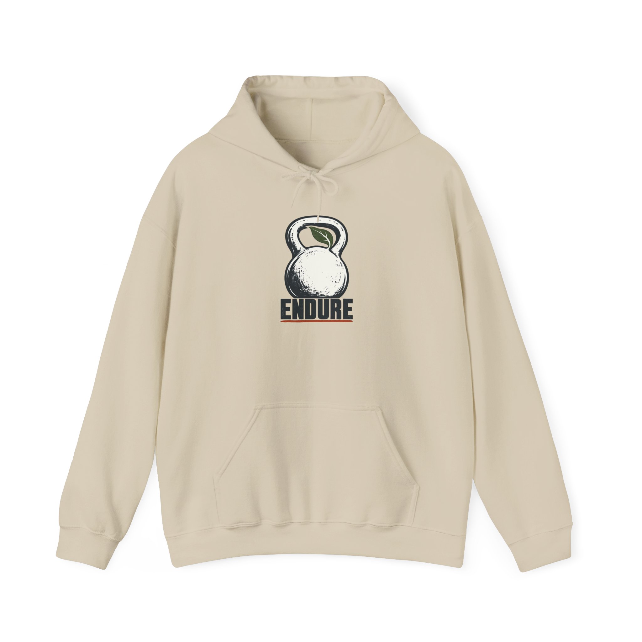 Endure Kettlebell Emblem Hoodie — White – Bild 4