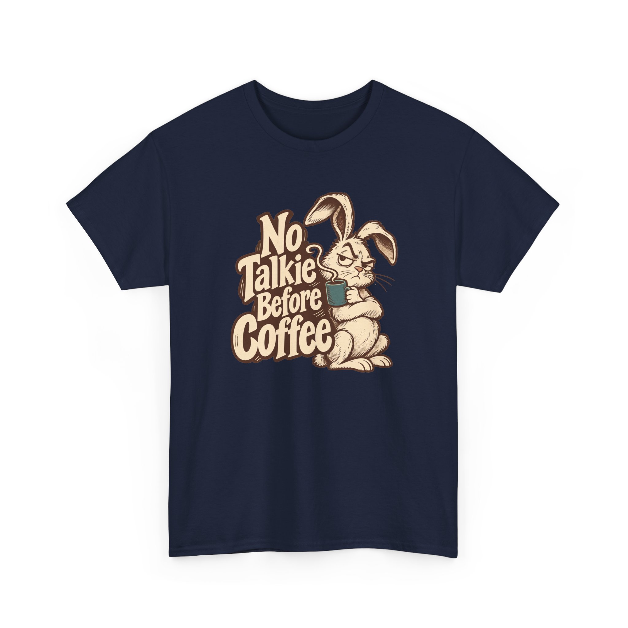 No Talkie Before Coffee T-Shirt — Black - Image 3